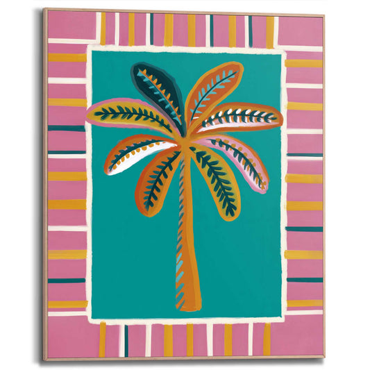 Framed Poster Palm Illustration 50x40