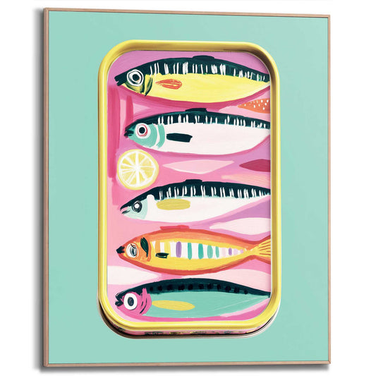 Framed Poster Sardine Can 50x40