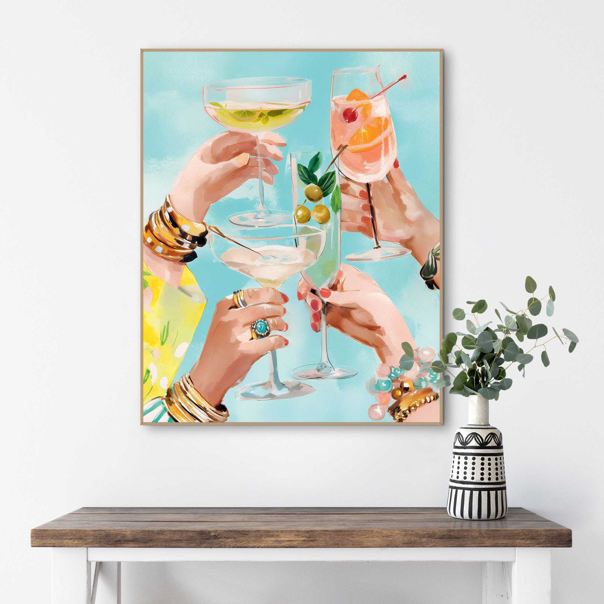 Framed Poster Party Drinks 50x40