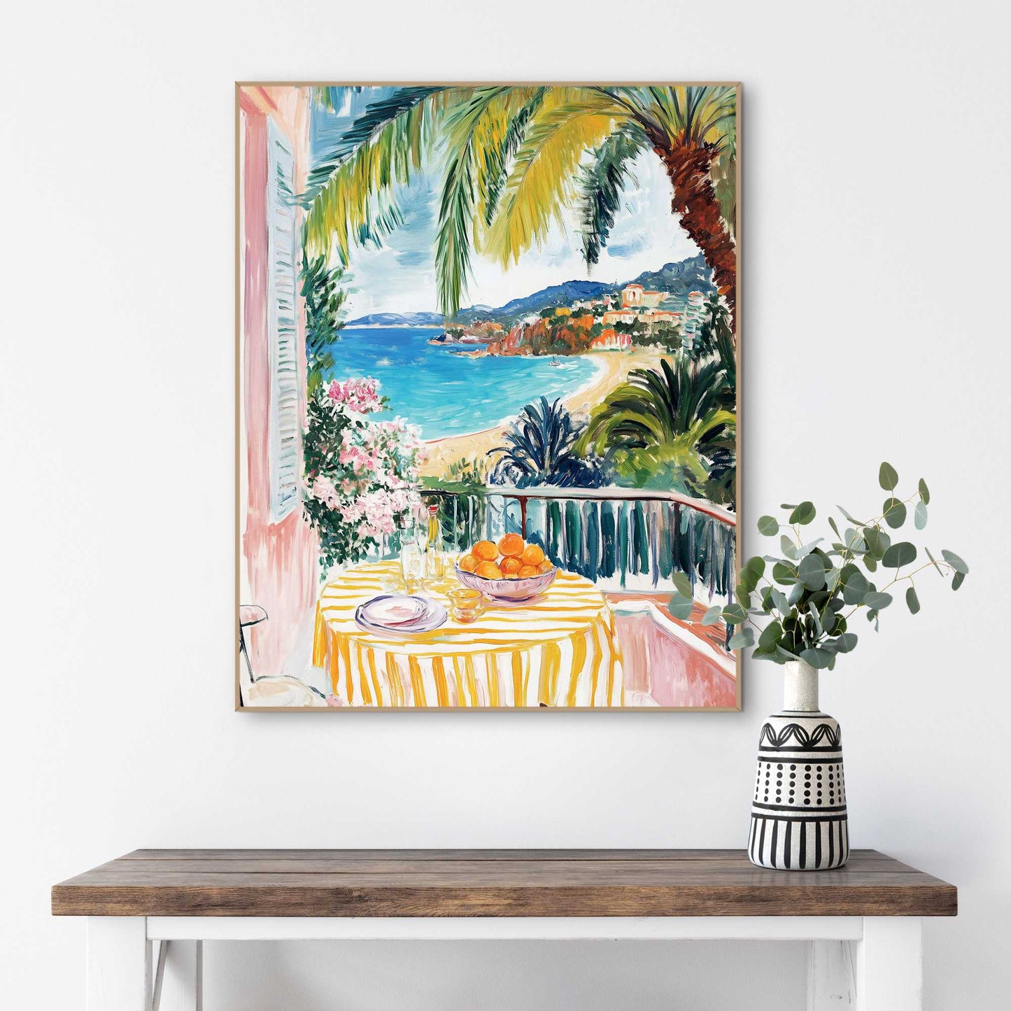 Framed Poster Summer Balcony 50x40