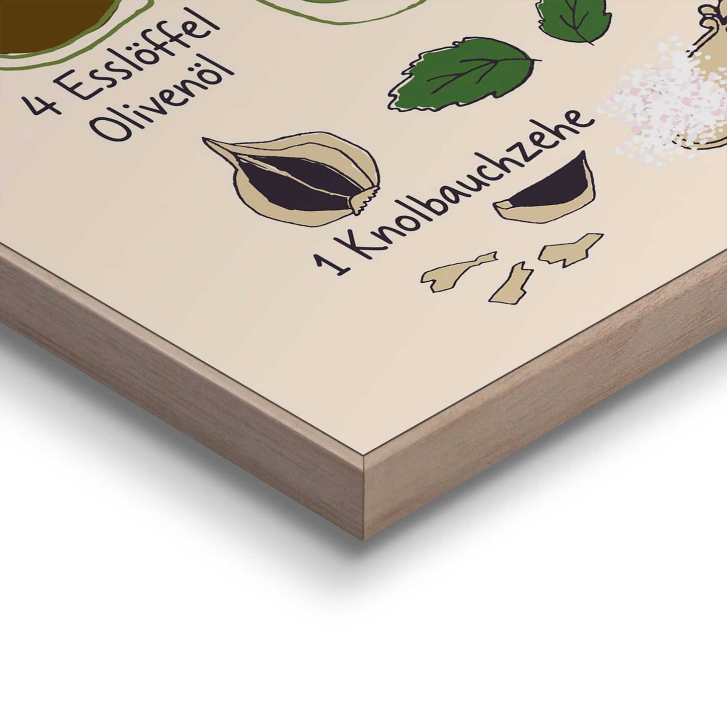 Framed Poster Pesto Rezept 50x40