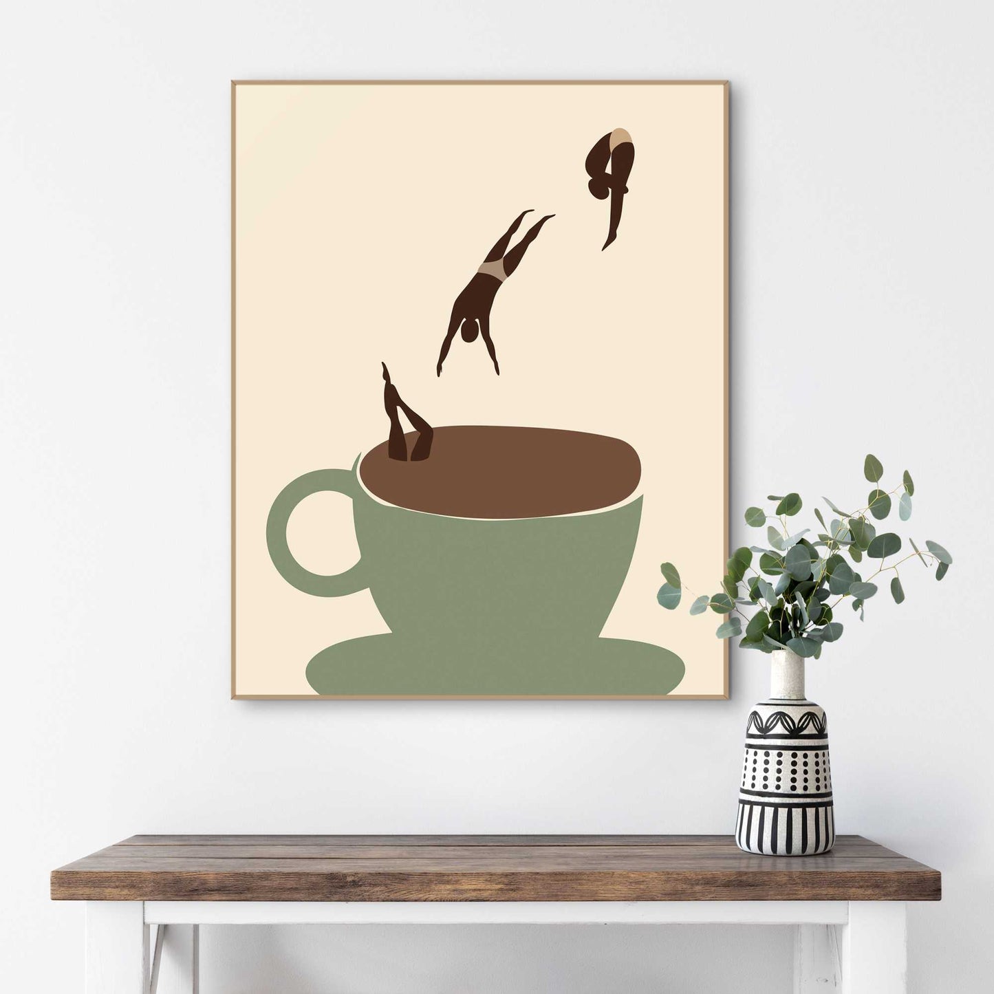 Framed Poster Coffee Jump 50x40