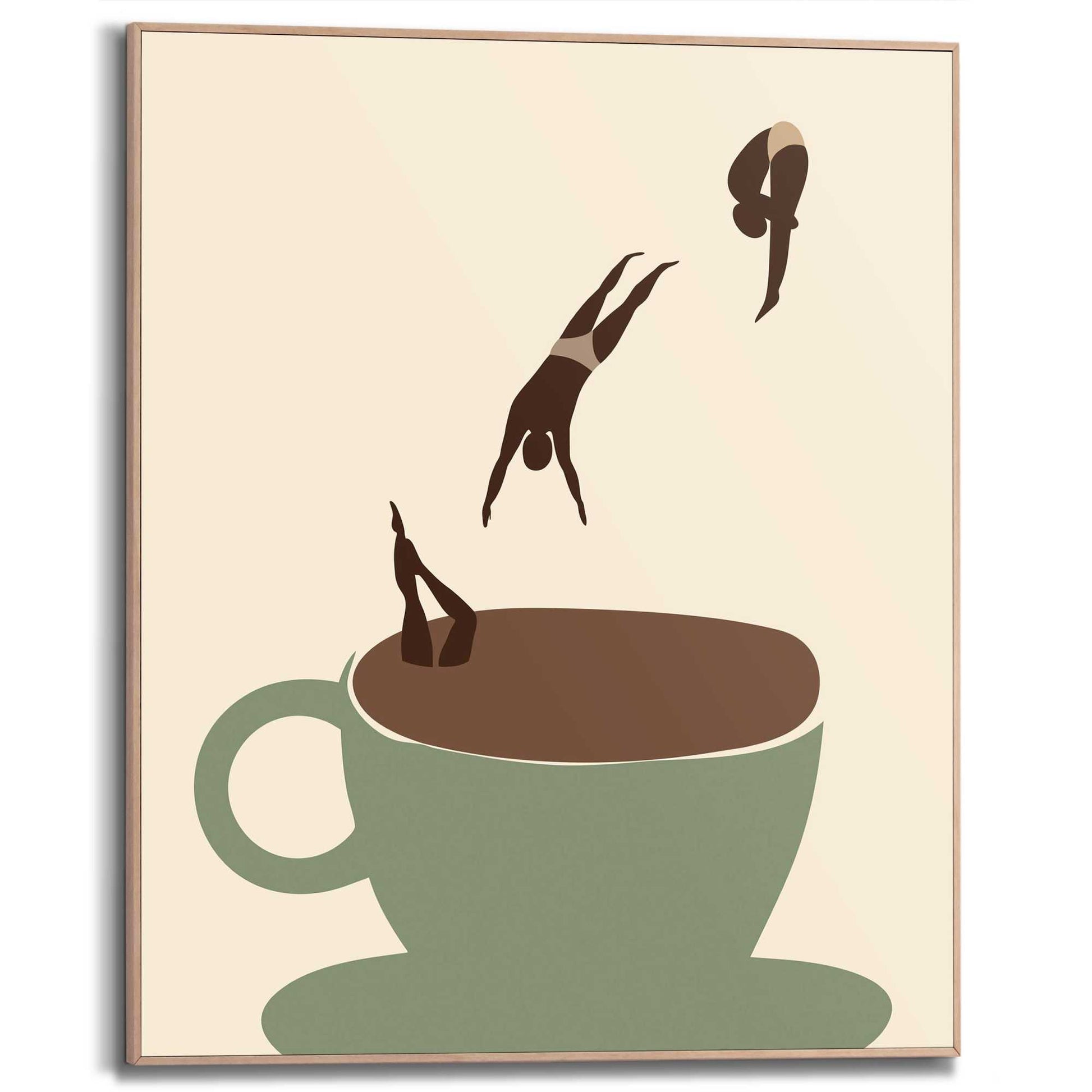 Framed Poster Coffee Jump 50x40