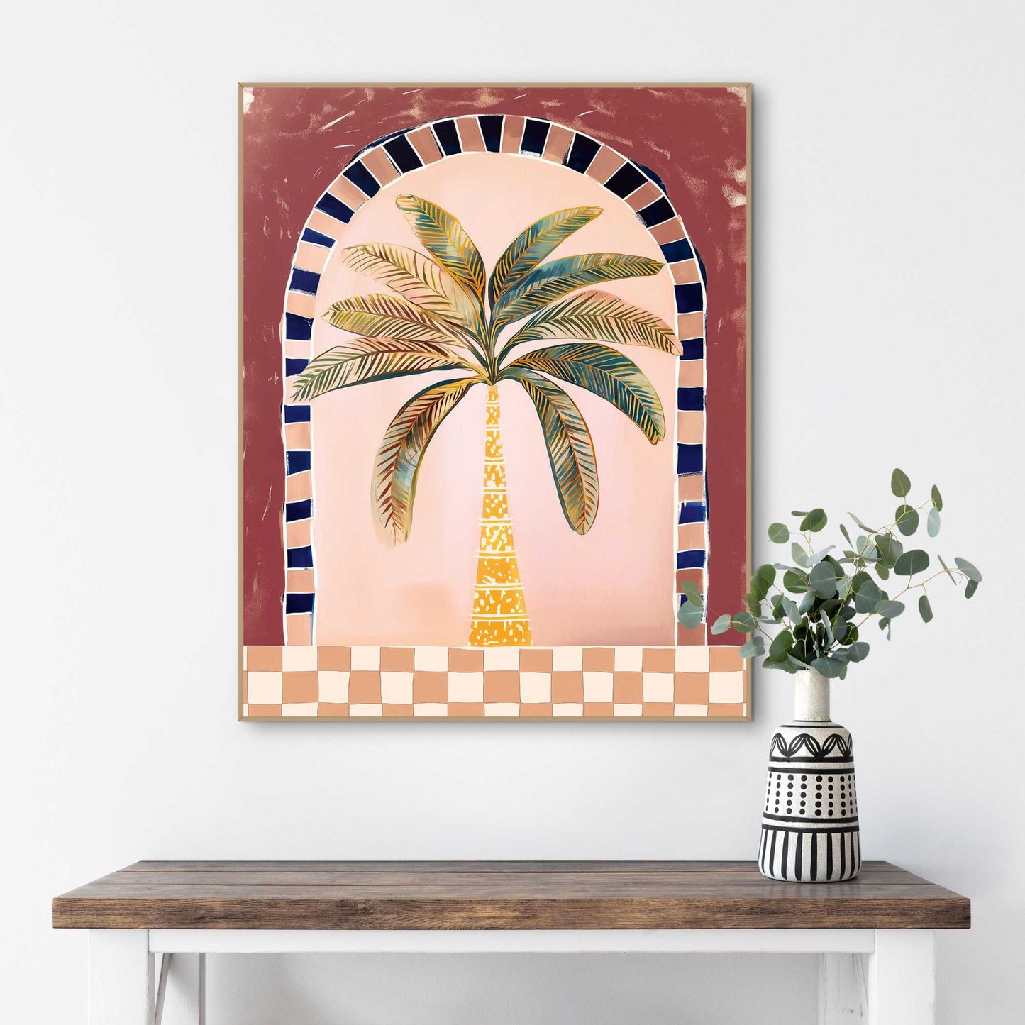 Framed Poster Palm Present 50x40