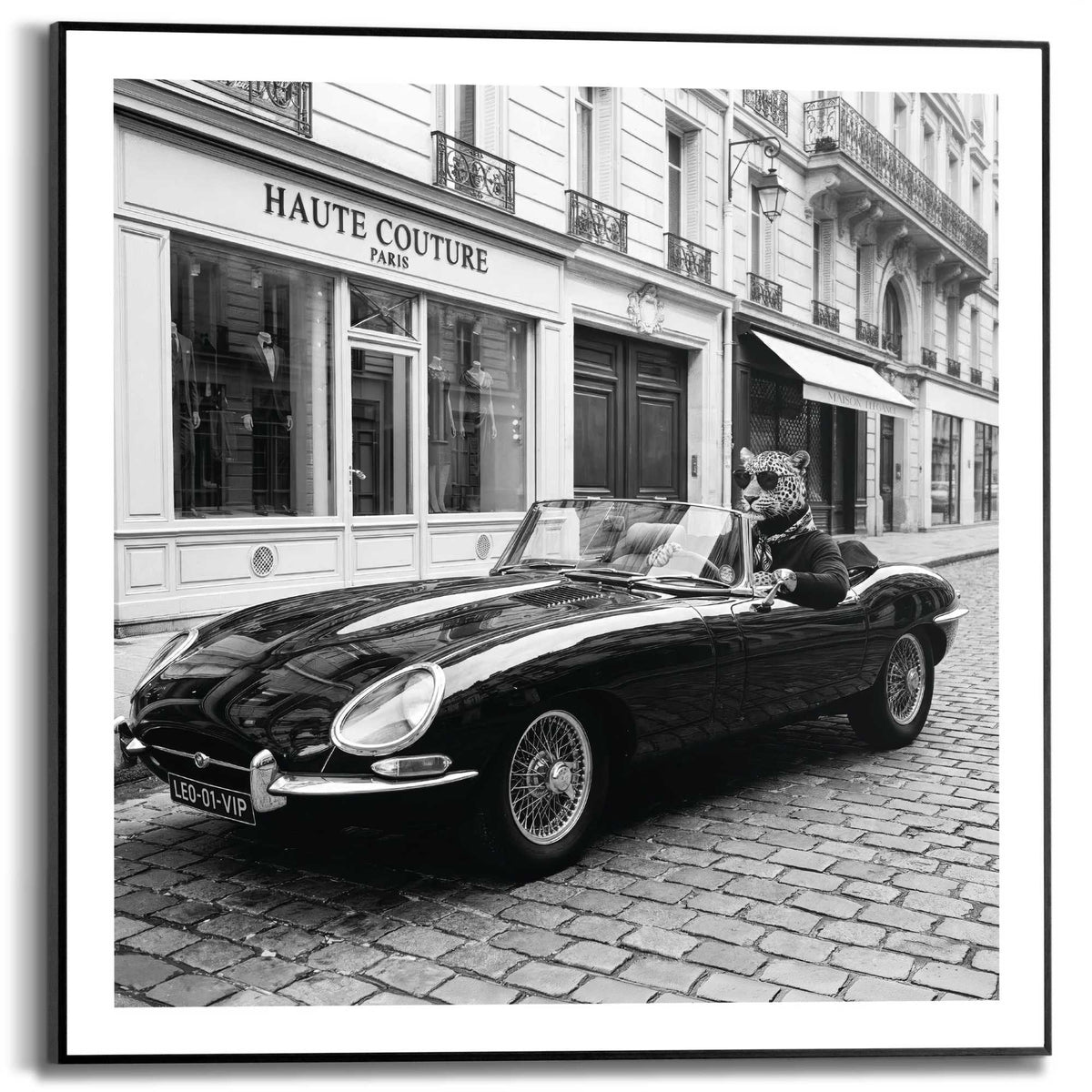 Framed Poster Jag Car 50x50