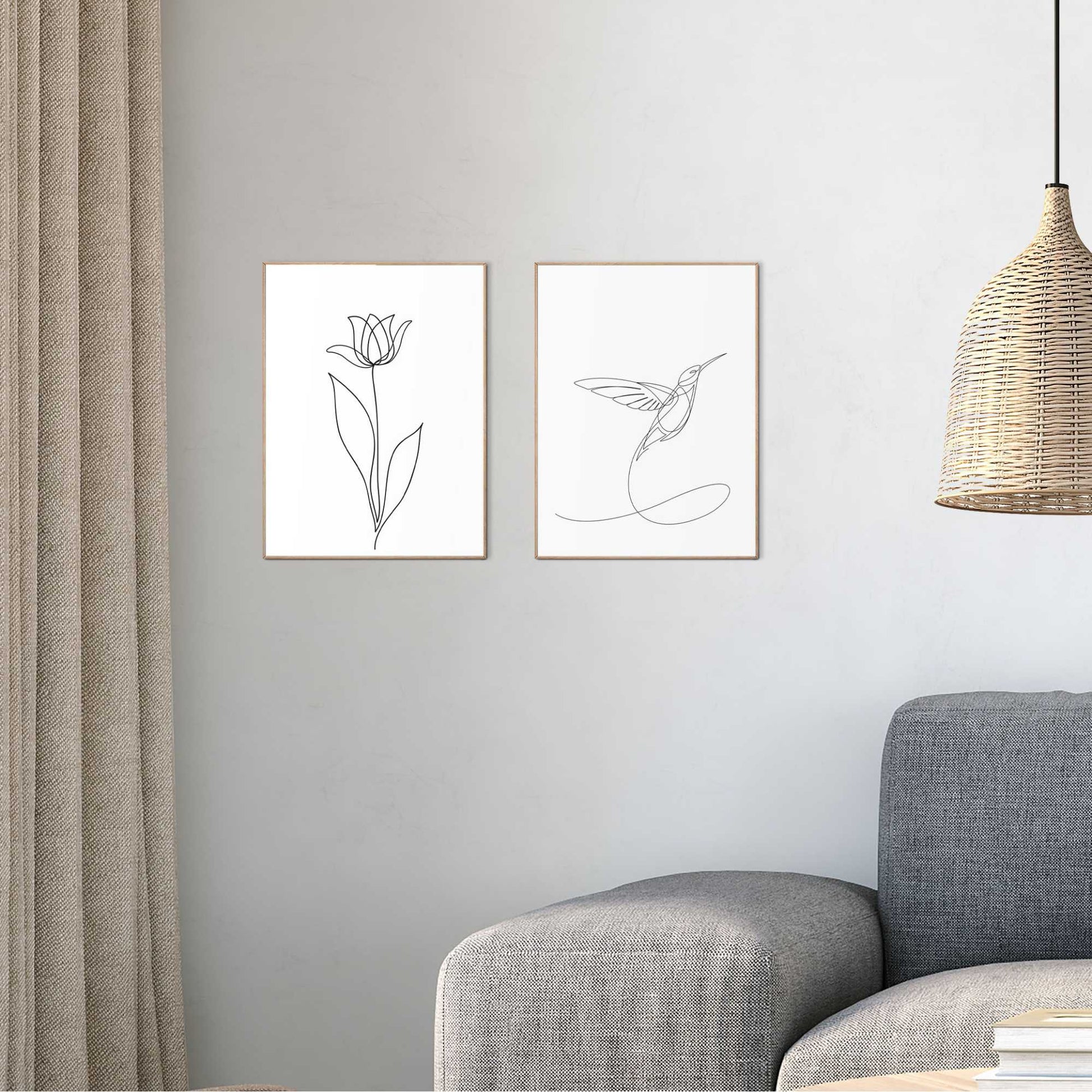 Framed in Wood Natural Drawings