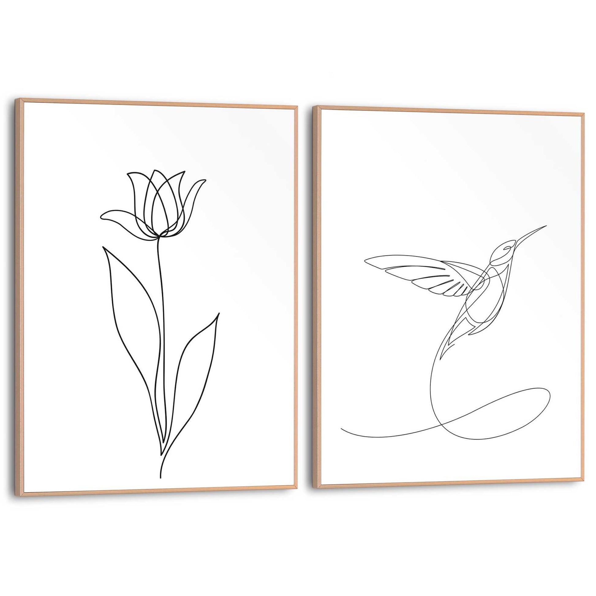 Framed in Wood Natural Drawings