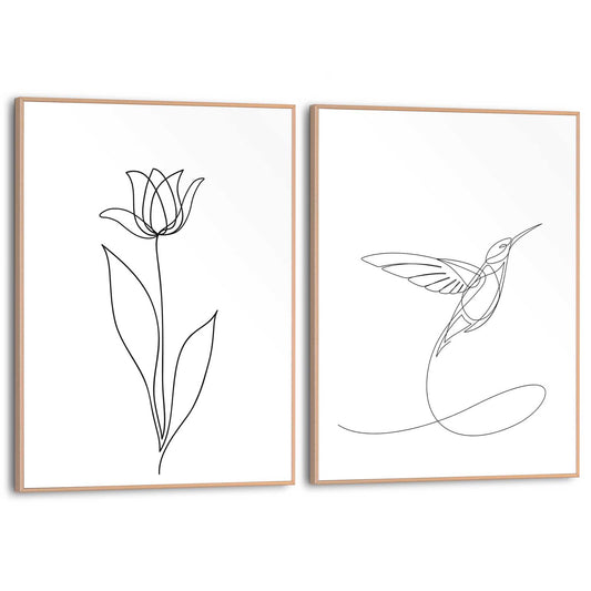 Framed in Wood Natural Drawings