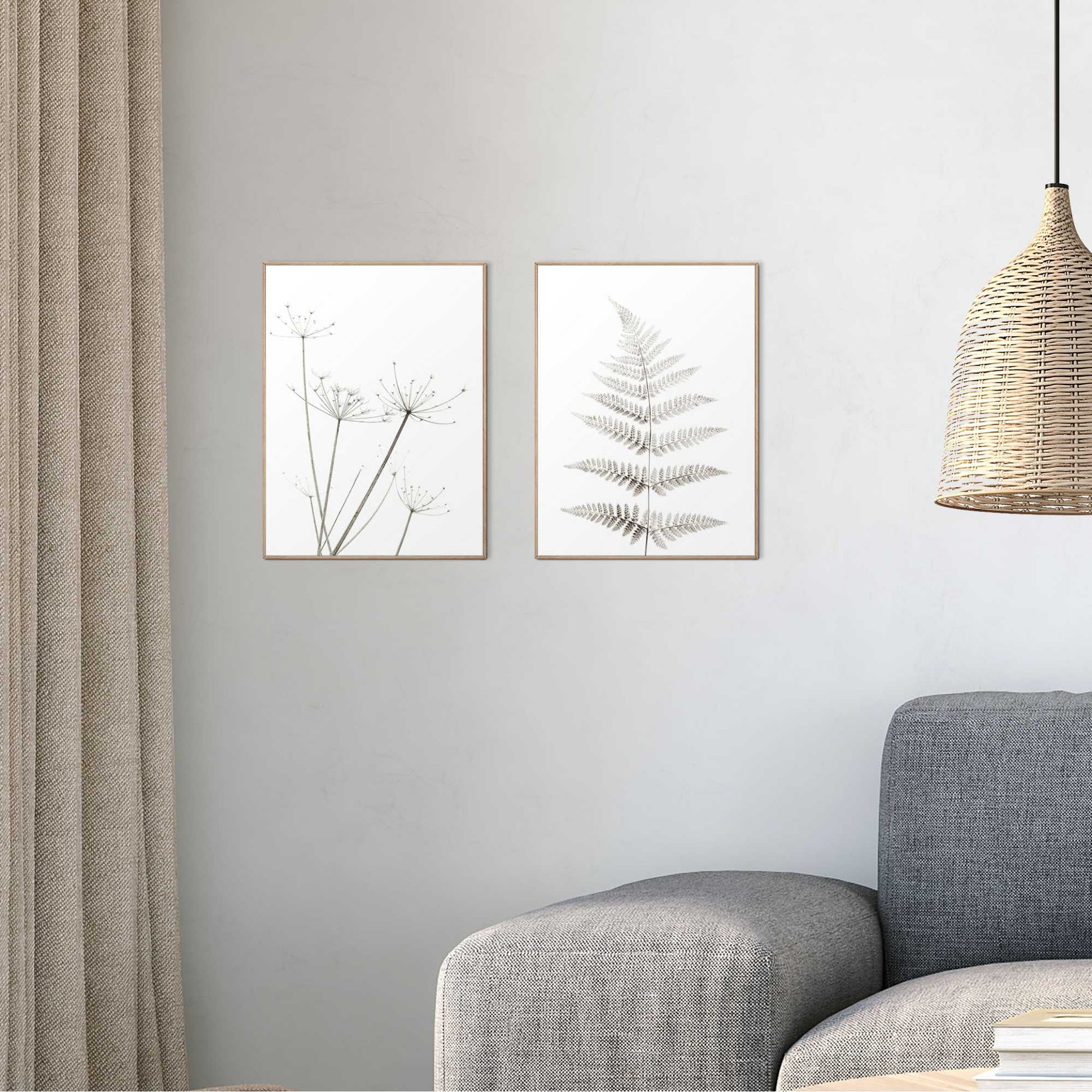 Framed in Wood White Plants