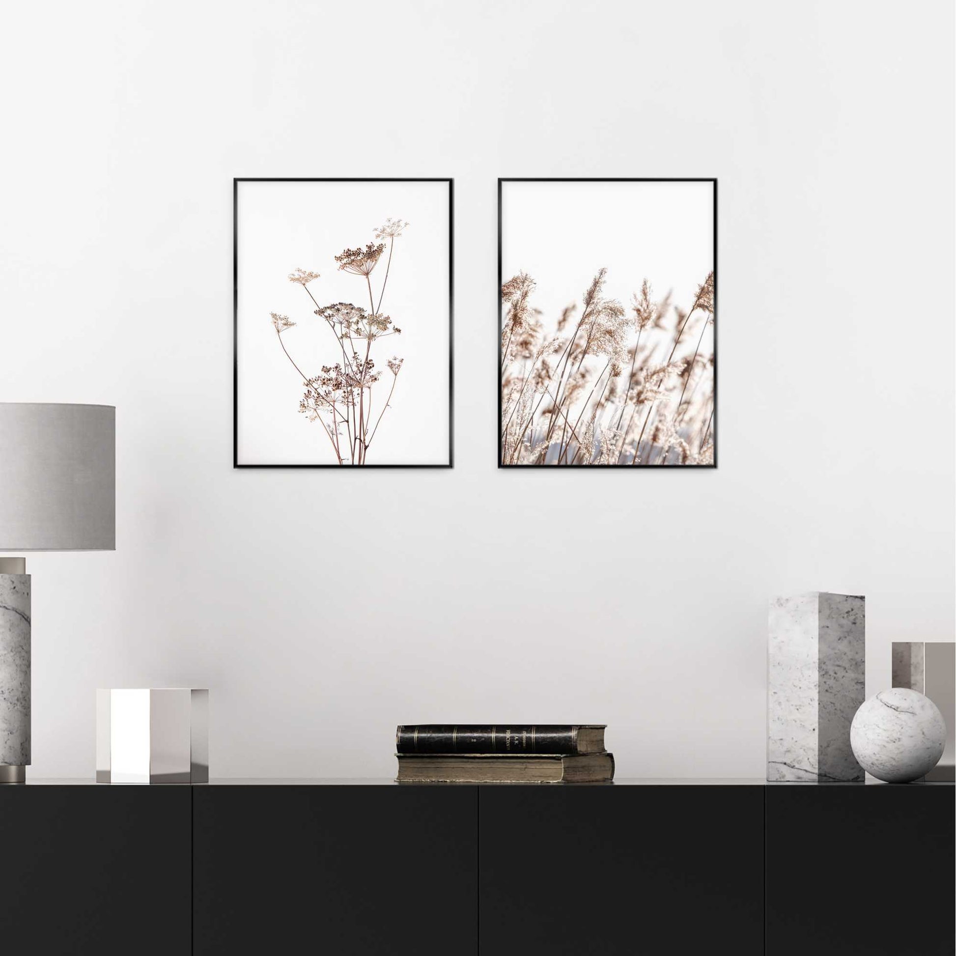 Framed in Black Nature Grasses