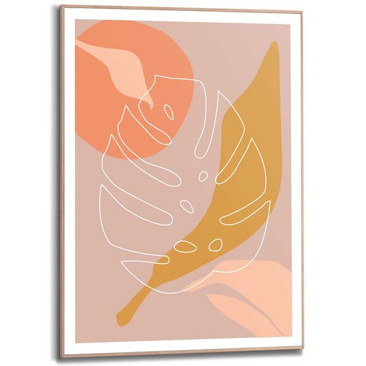 Framed in Wood Blushing Botanic