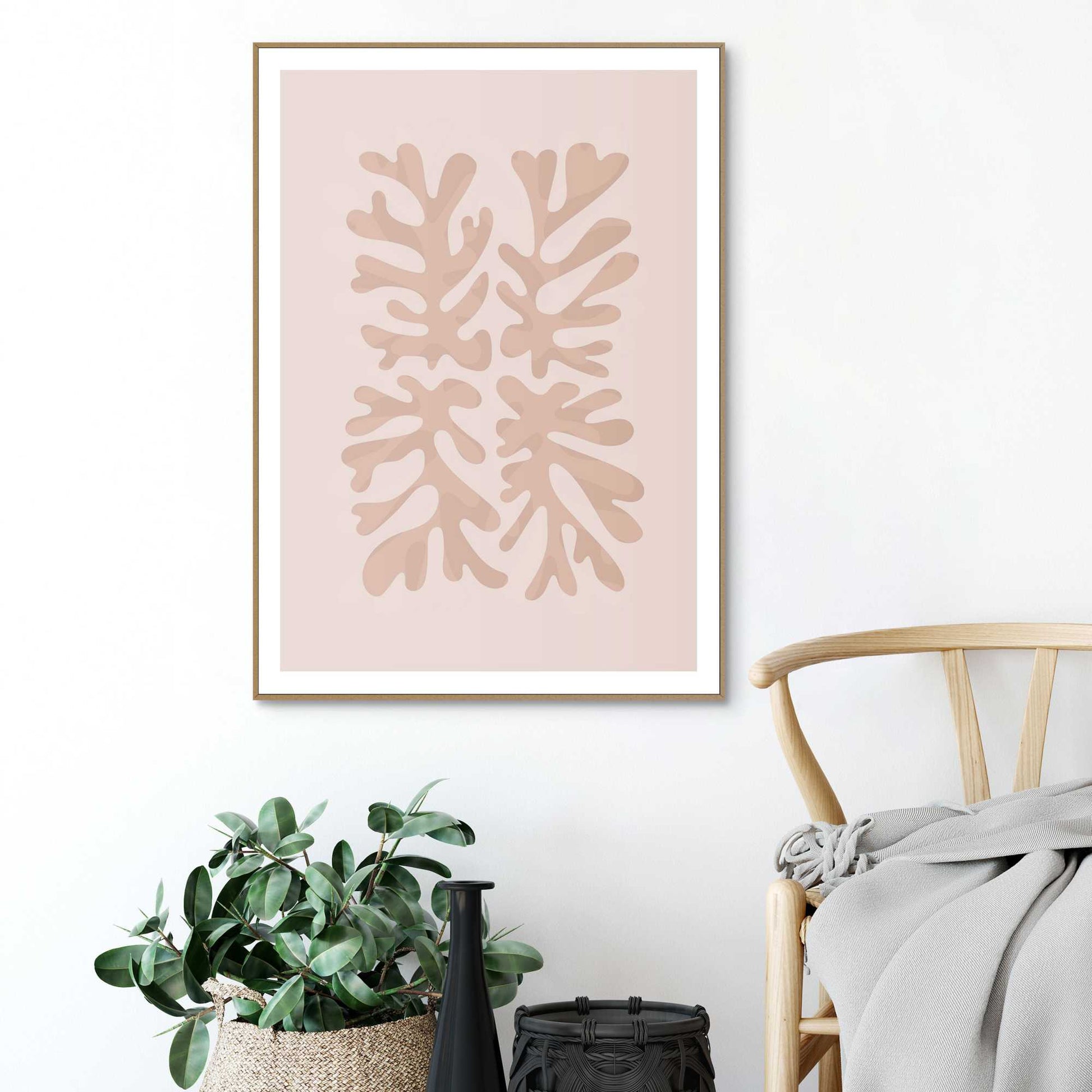 Framed in Wood Blushing Organics