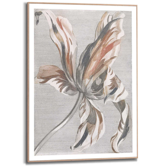 Framed in Wood Painted Tulip