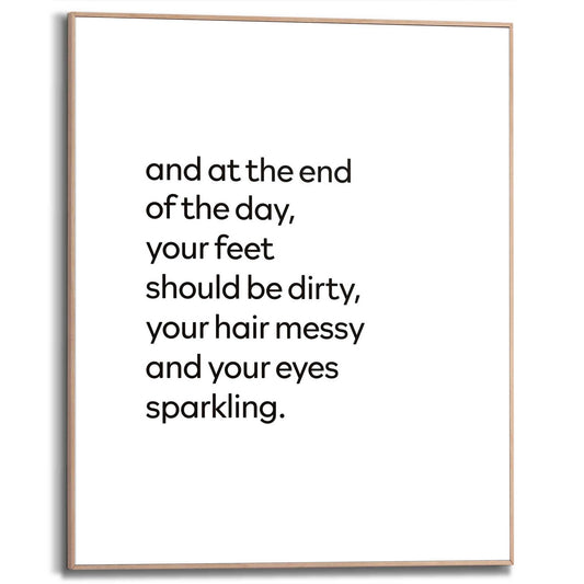 Framed in Wood Sparkling Eyes