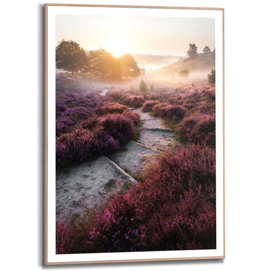 Framed in Wood Purple Heather