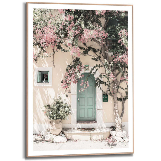 Framed in Wood Floral Facade