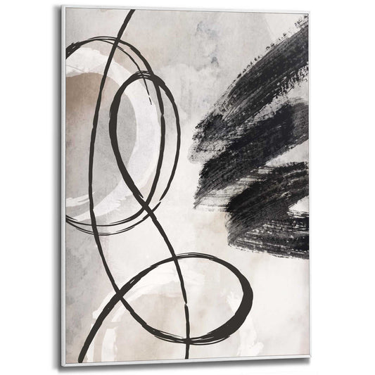 Framed in White Lines and Brushes