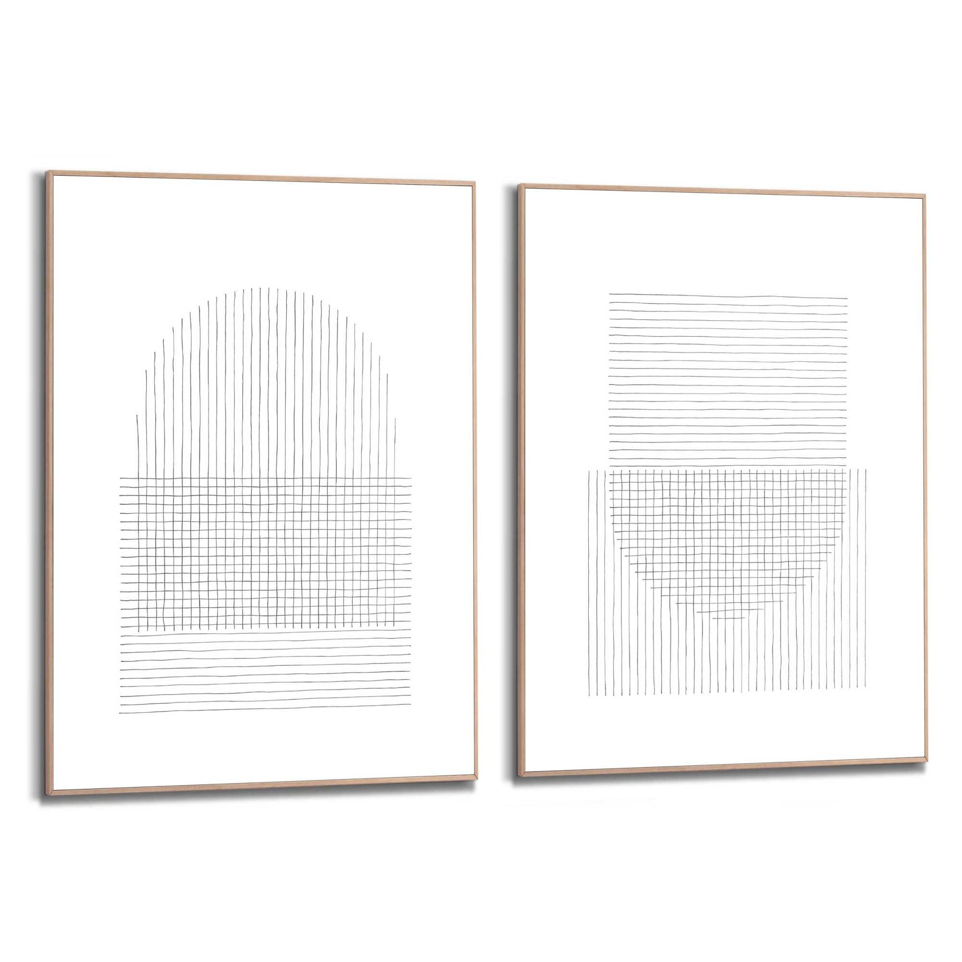 Framed in Wood Sunrise and Sunset