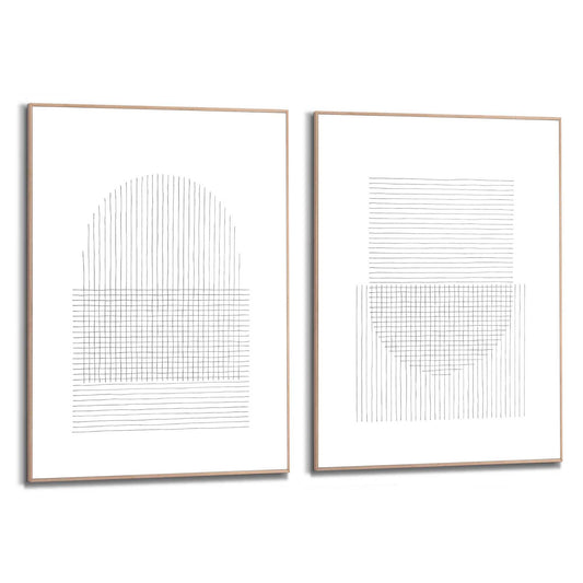 Framed in Wood Sunrise and Sunset