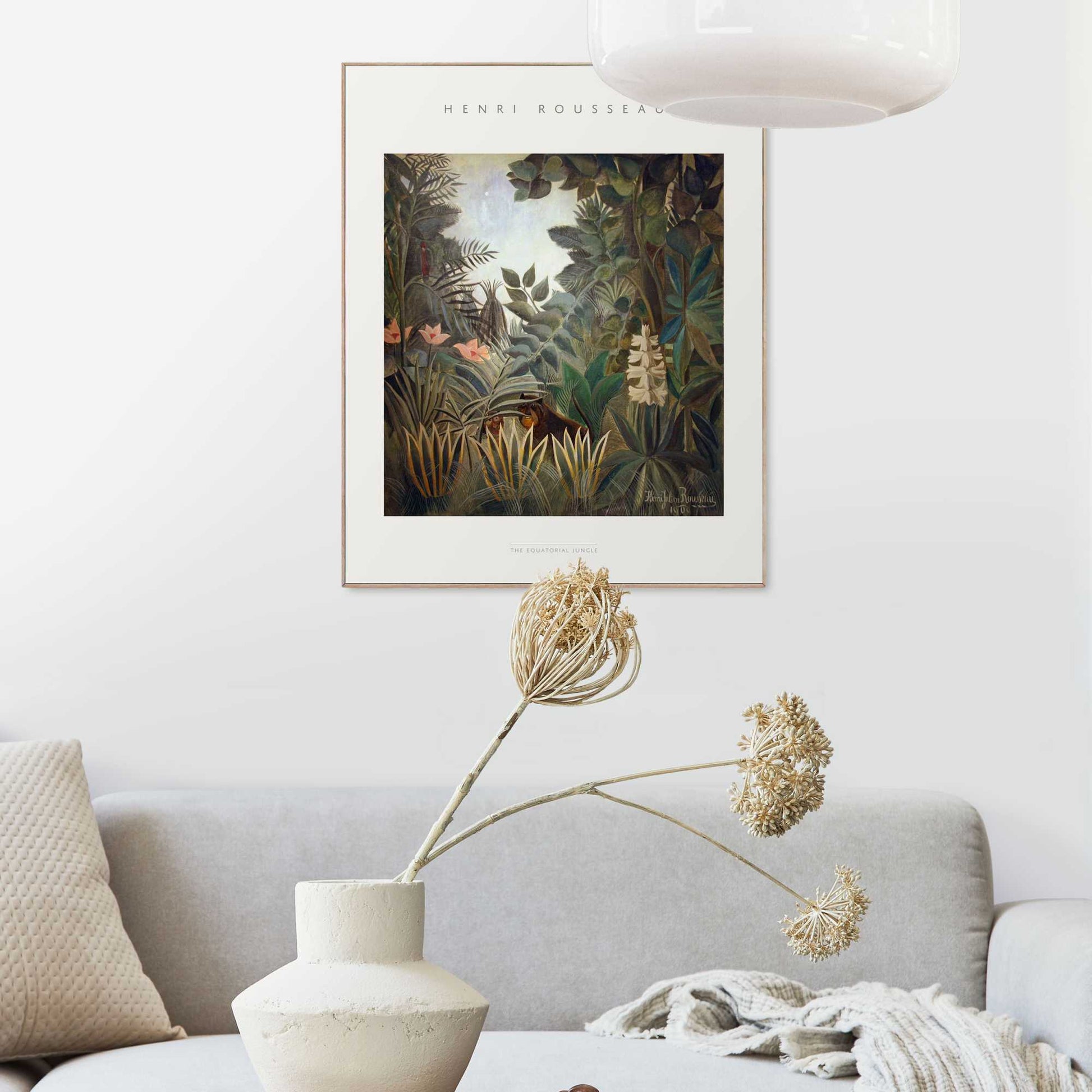 Framed in Wood Henri Rousseau - jungle