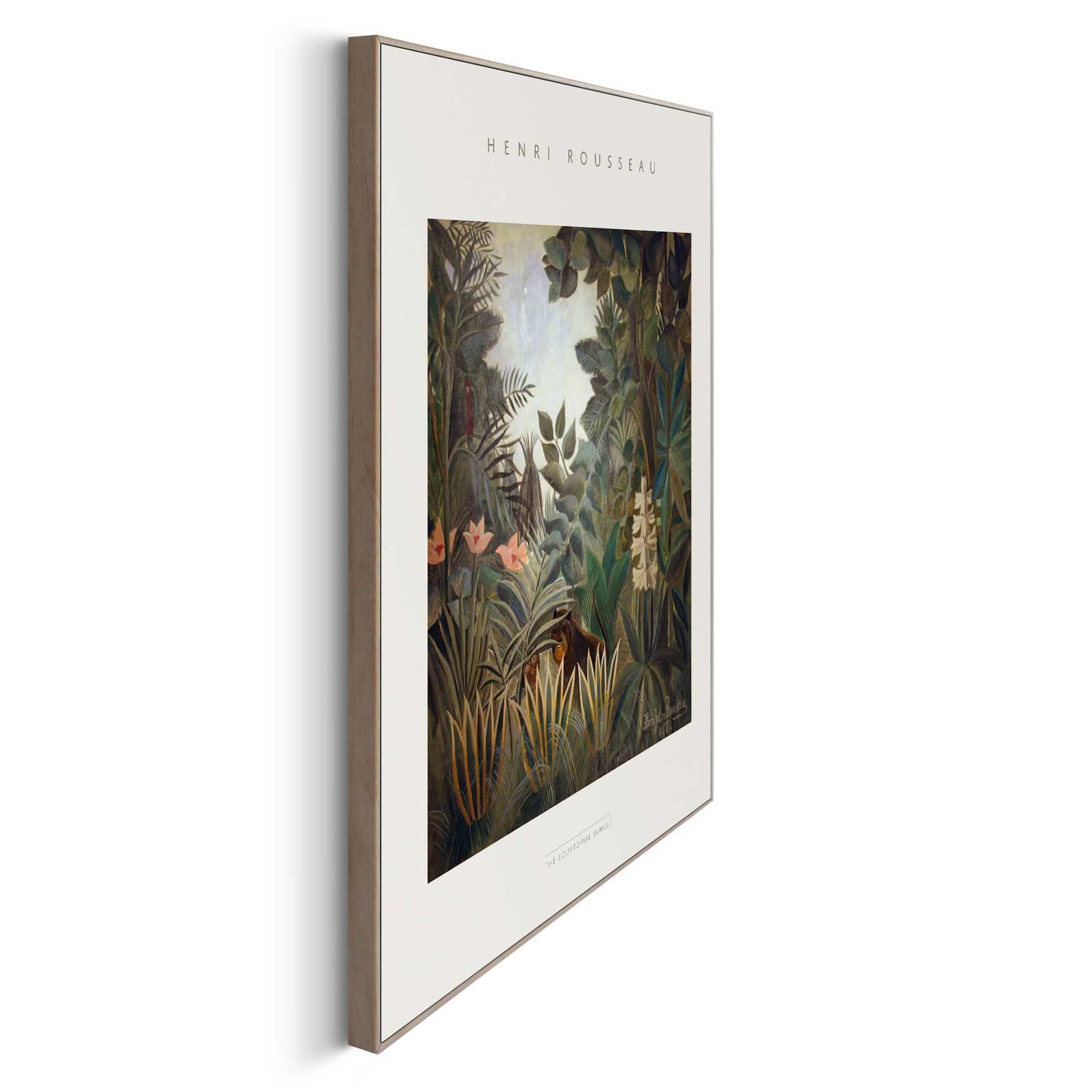 Framed in Wood Henri Rousseau - jungle