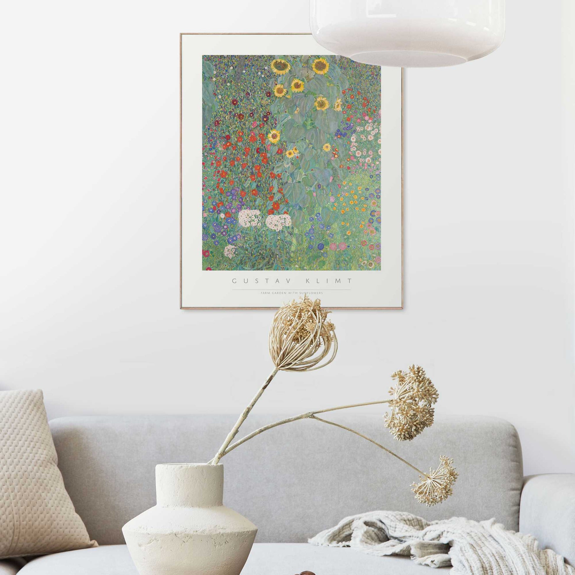 Framed in Wood Gustav Klimt - farm garden