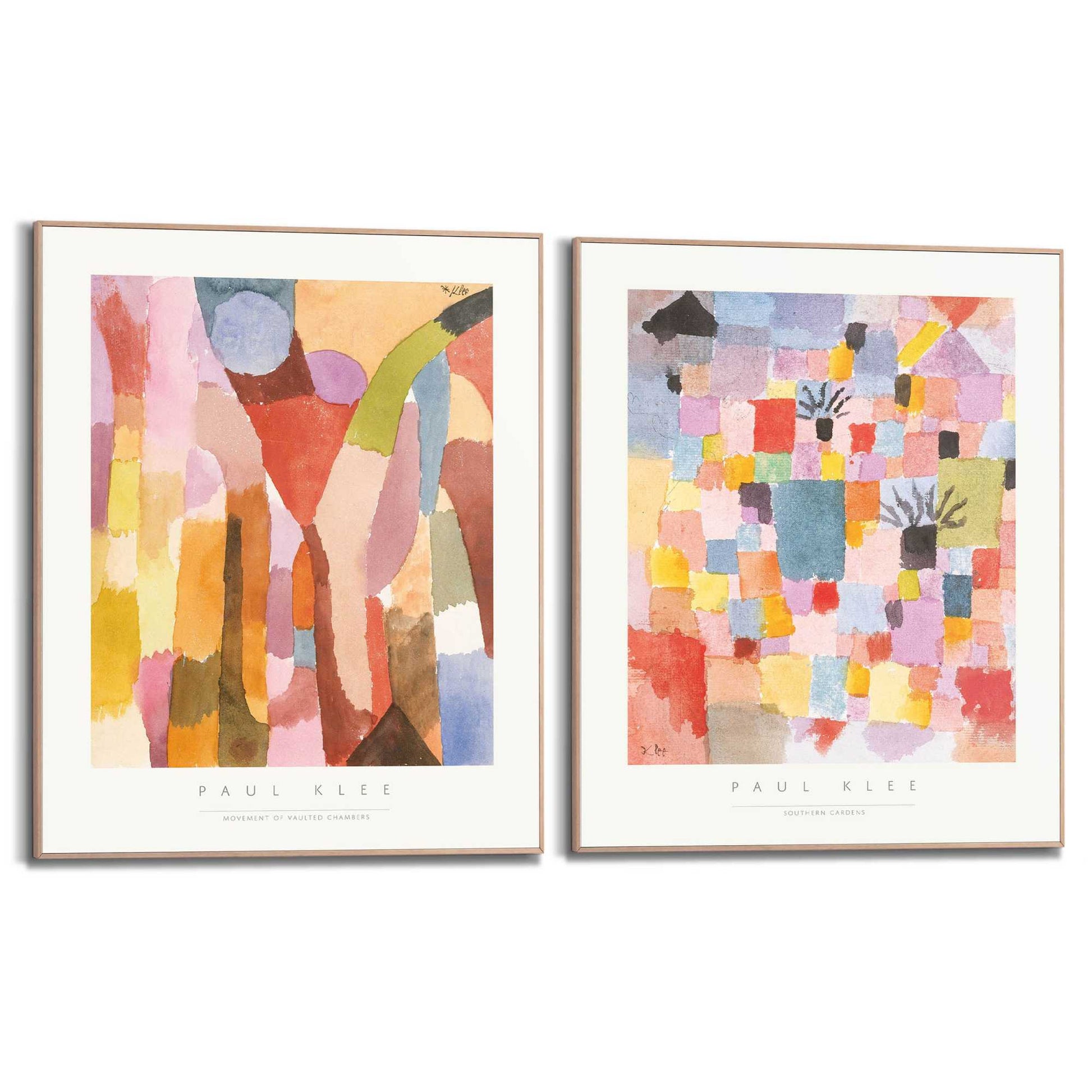 Framed in Wood Paul Klee - set II