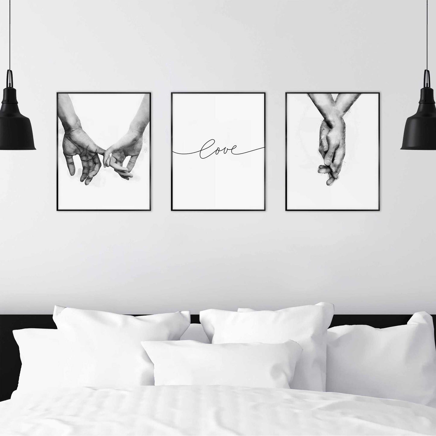 Framed in Black Loving Hands 50x40