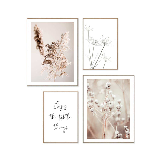 Framed in Wood Dried Flowers