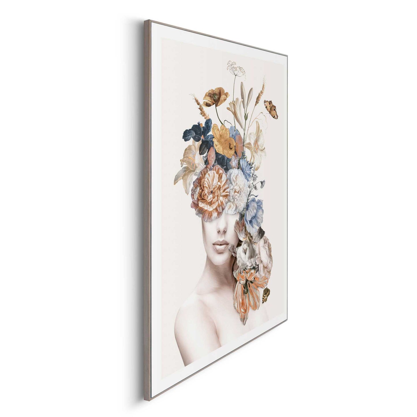 Framed in Wood Floral Light