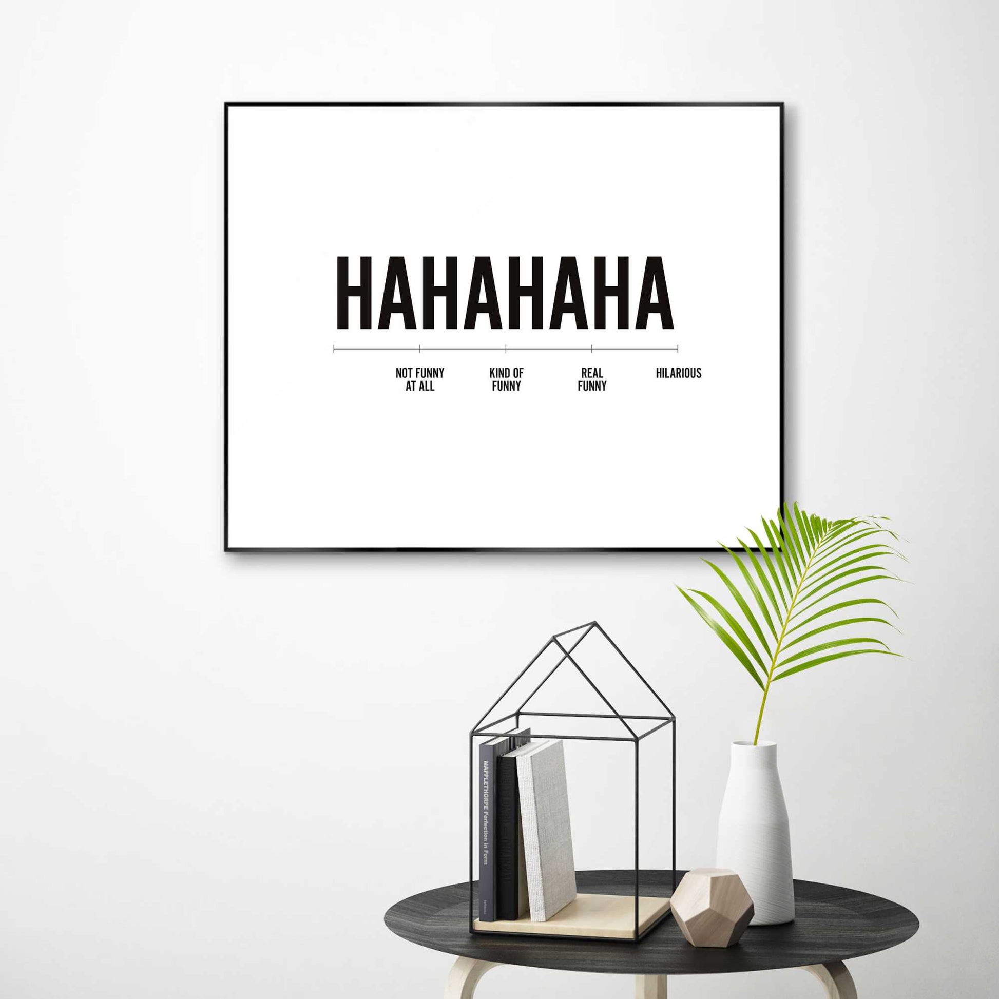 Framed in Black Laughing