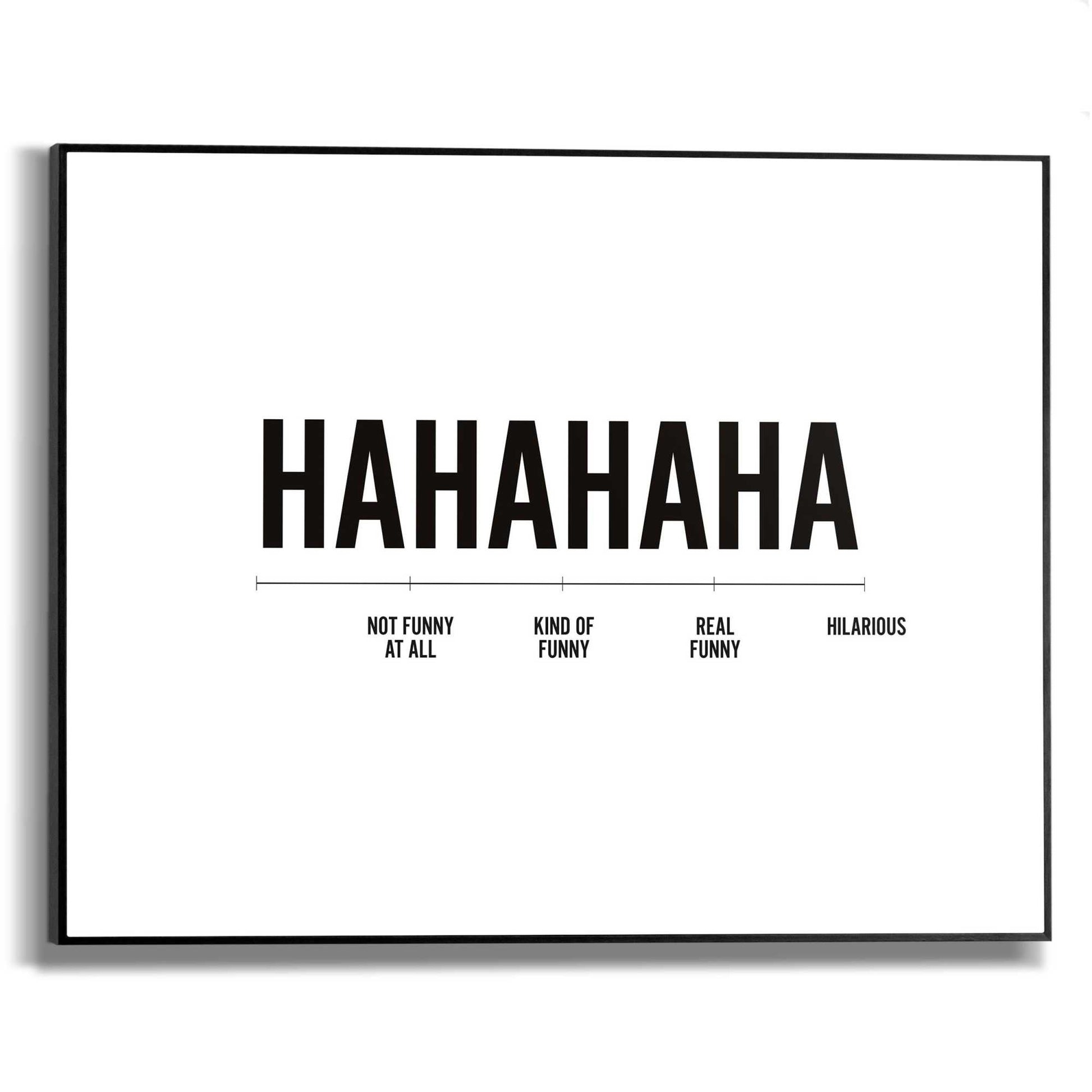 Framed in Black Laughing
