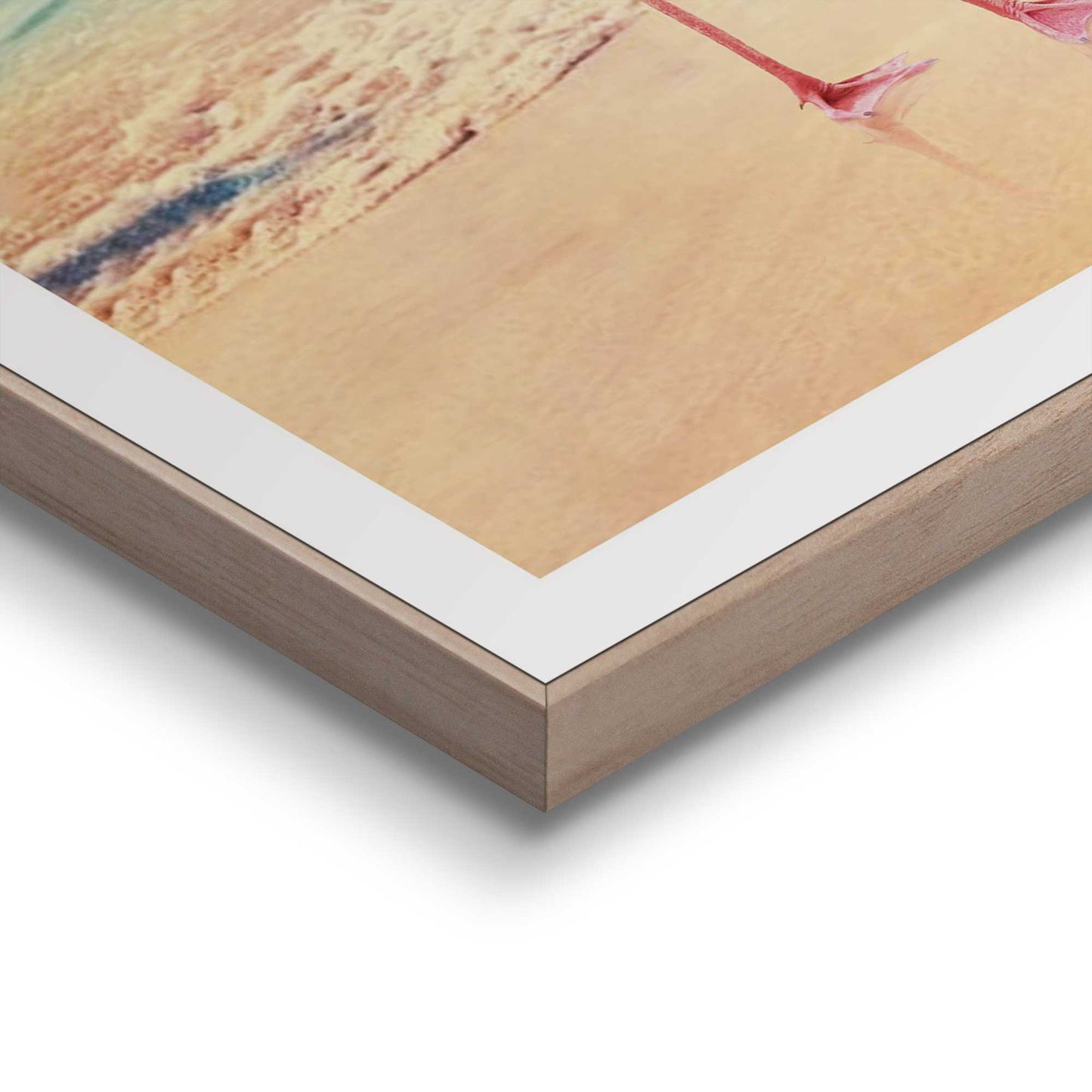 Framed in Wood Flamingo Beach