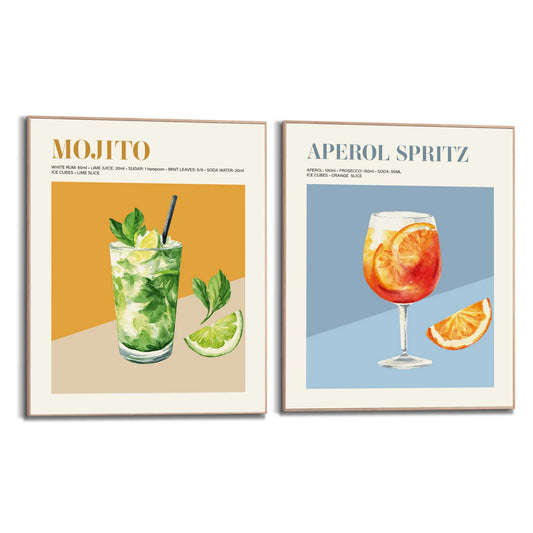 Framed in Wood Aperol Moijto Cocktails