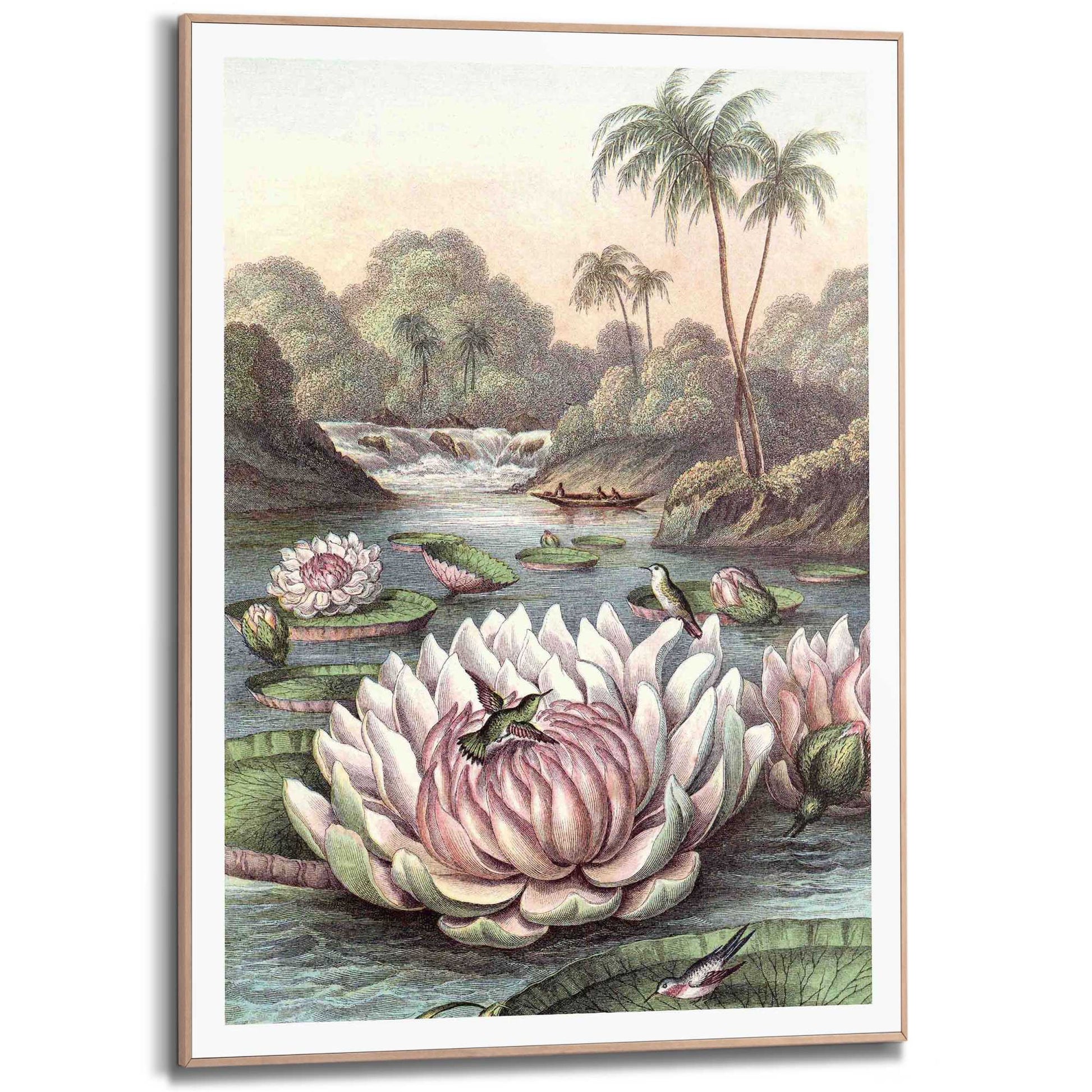 Framed in Wood Waterlily