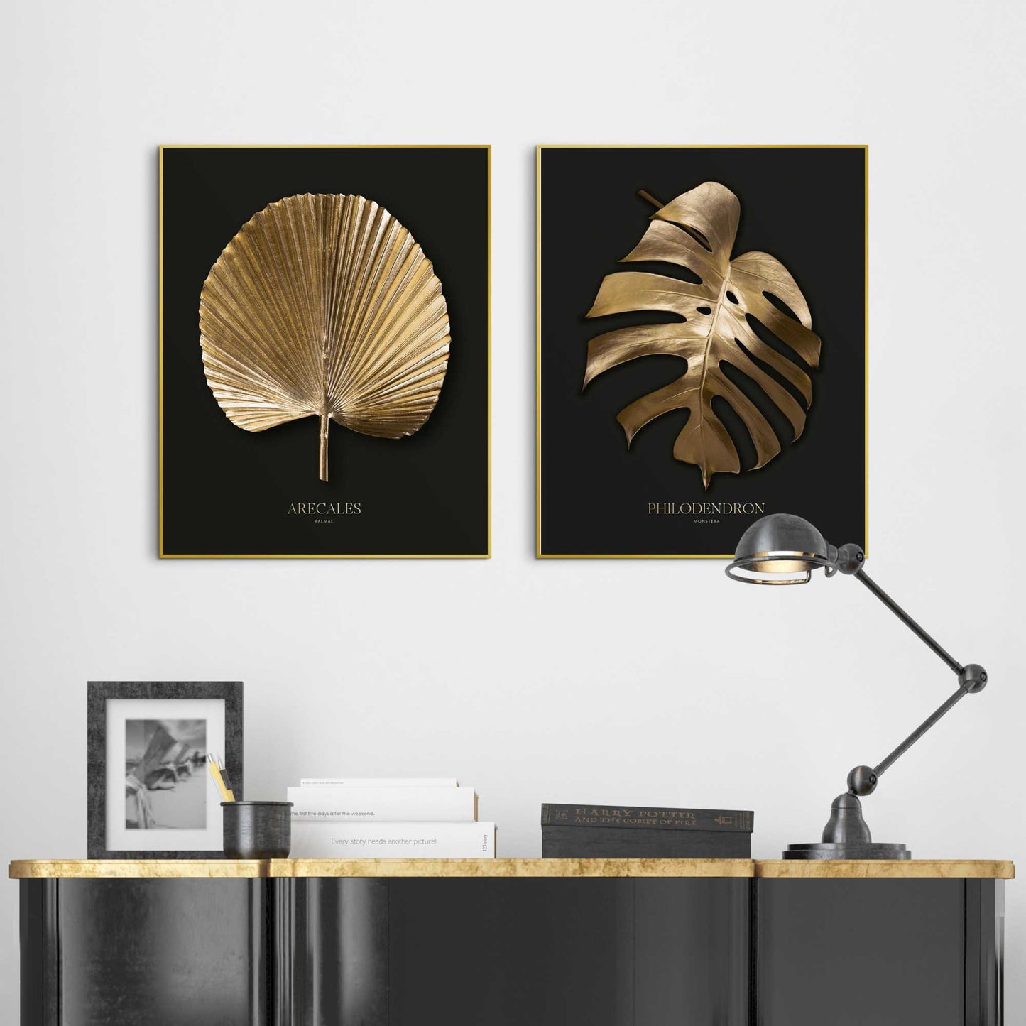 Framed in Gold Golden Leafs 50x40