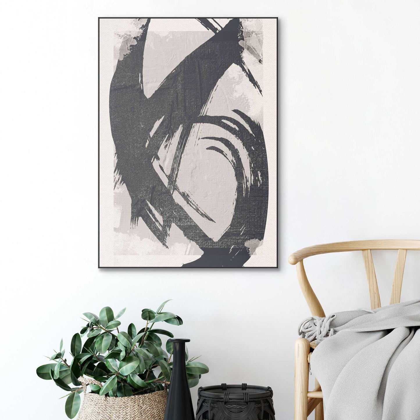 Framed in Black Black lines 70x50