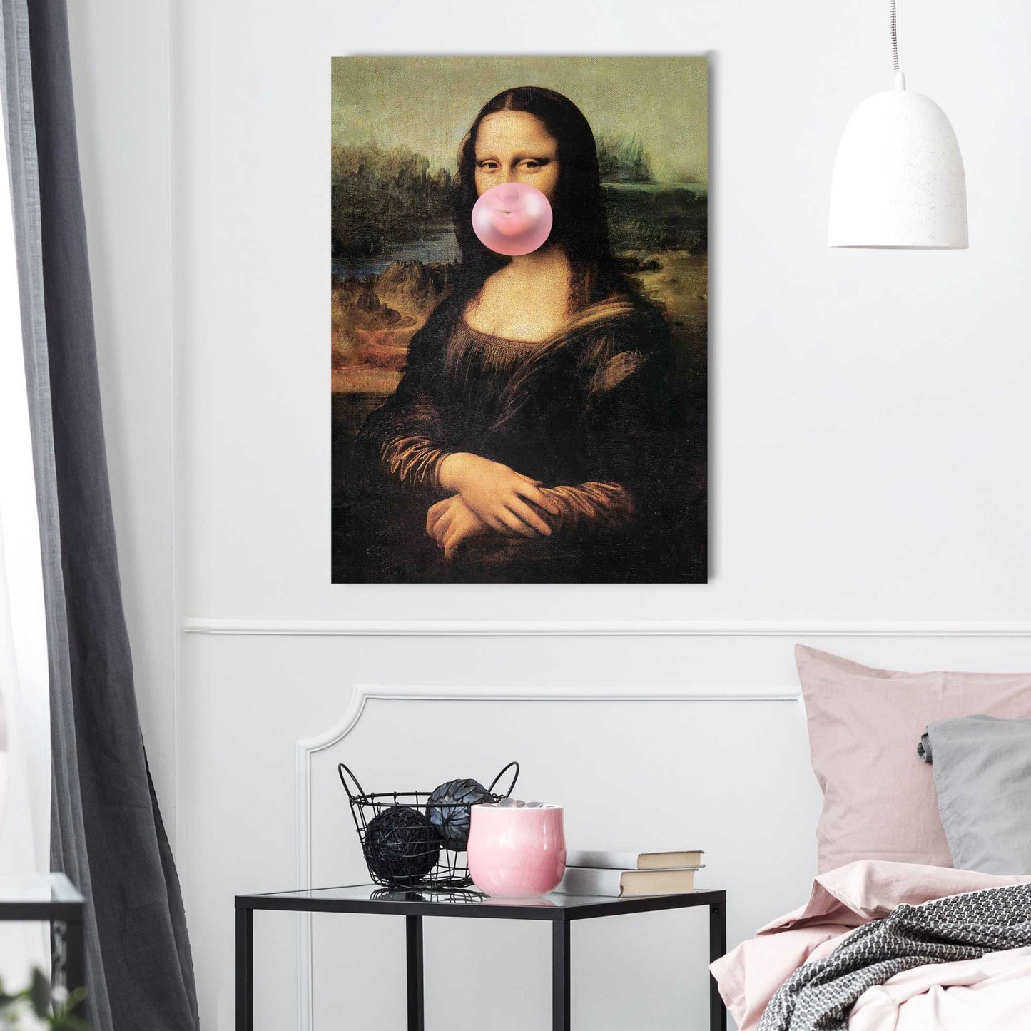 Canvas Mona Lisa Bubble Gum 70x50
