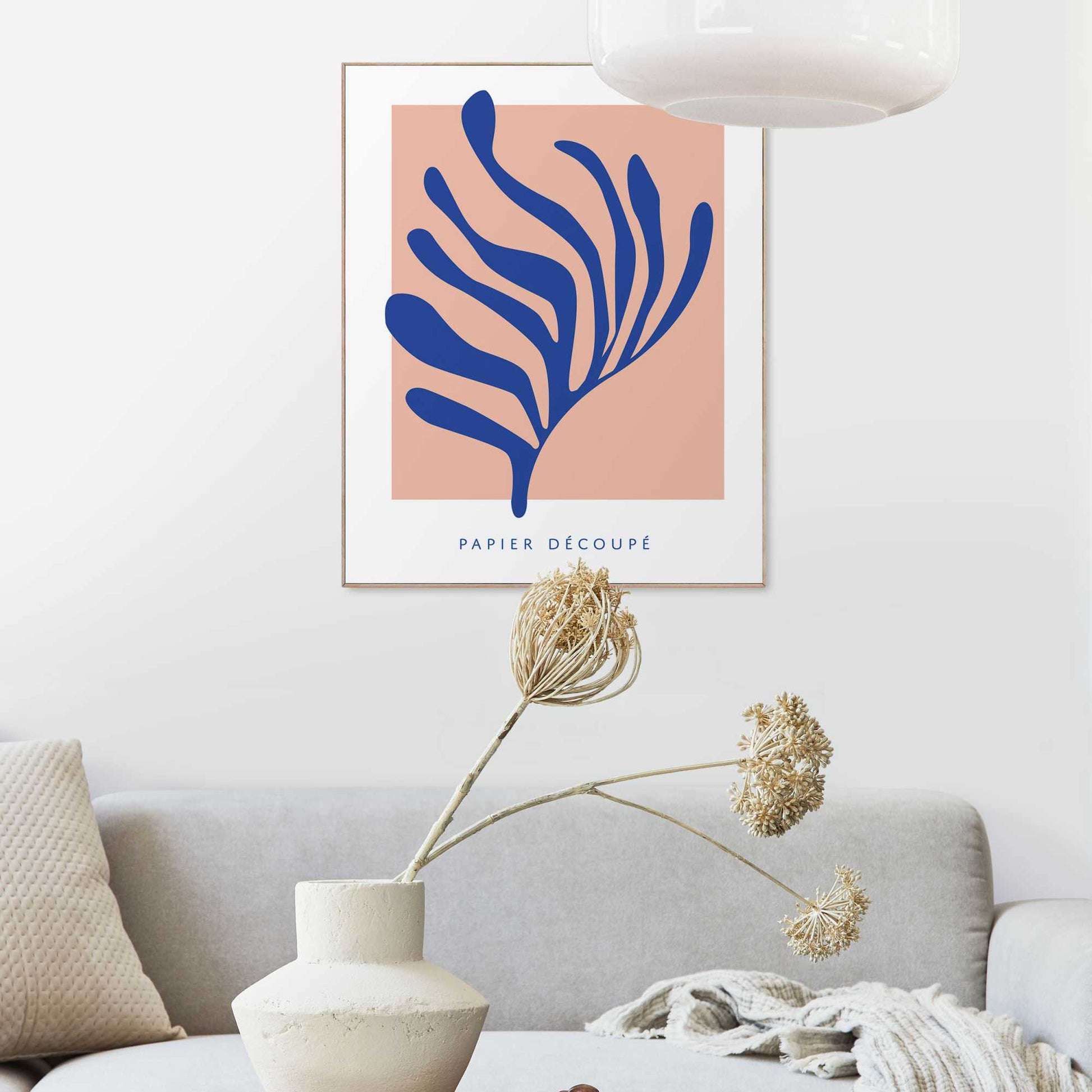 Framed in Wood Coral Shape
