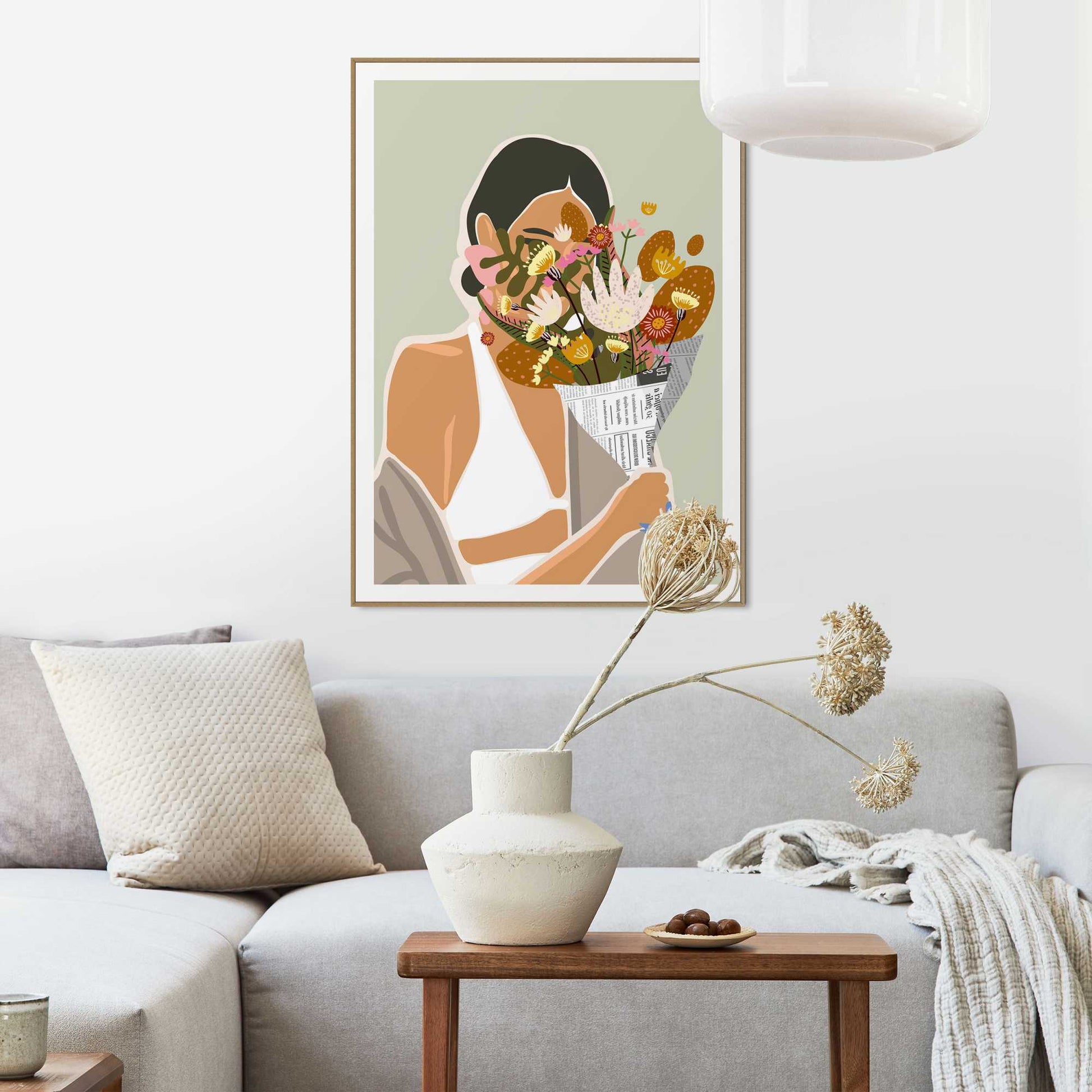 Framed in Wood Flower Gift