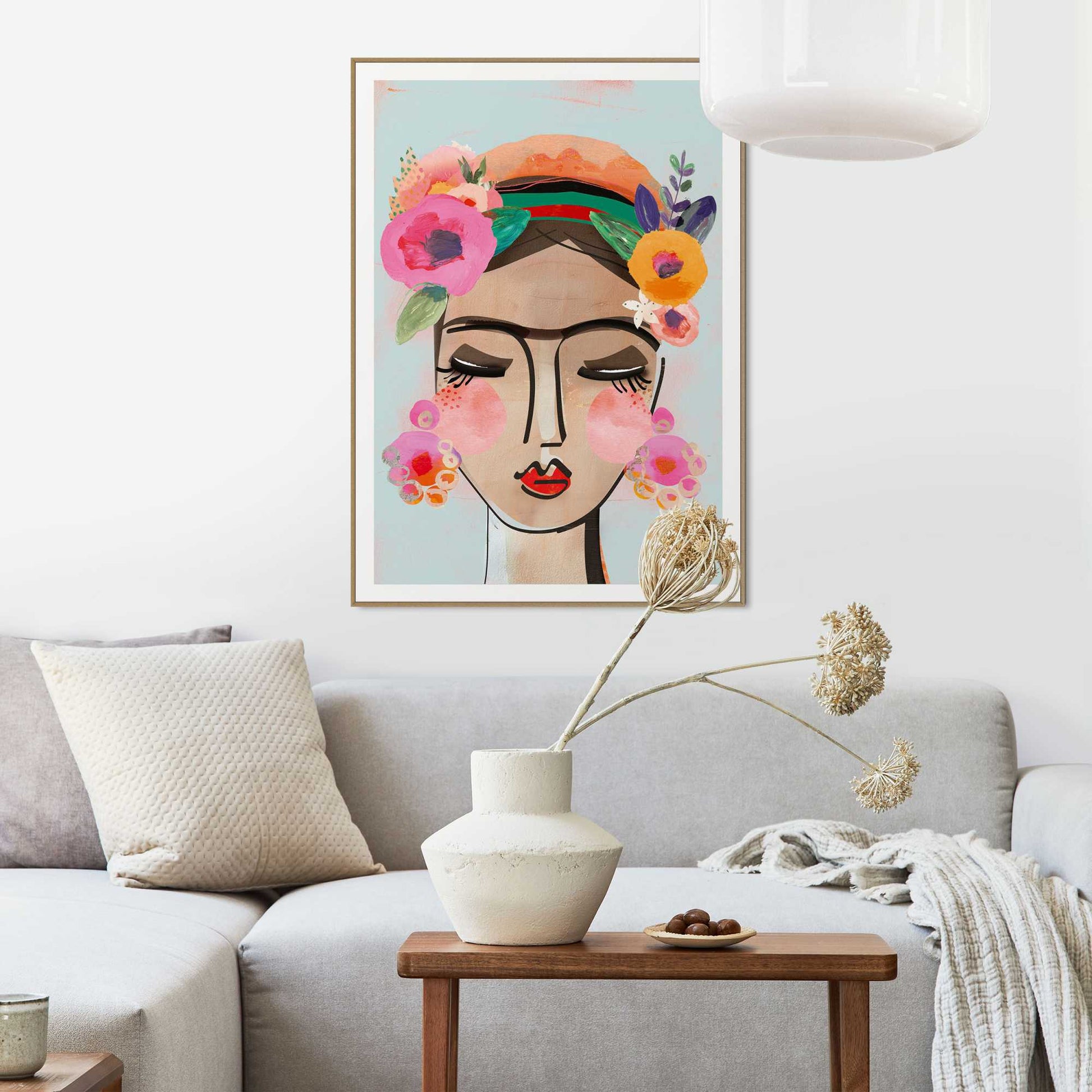 Framed in Wood Happy Portrait