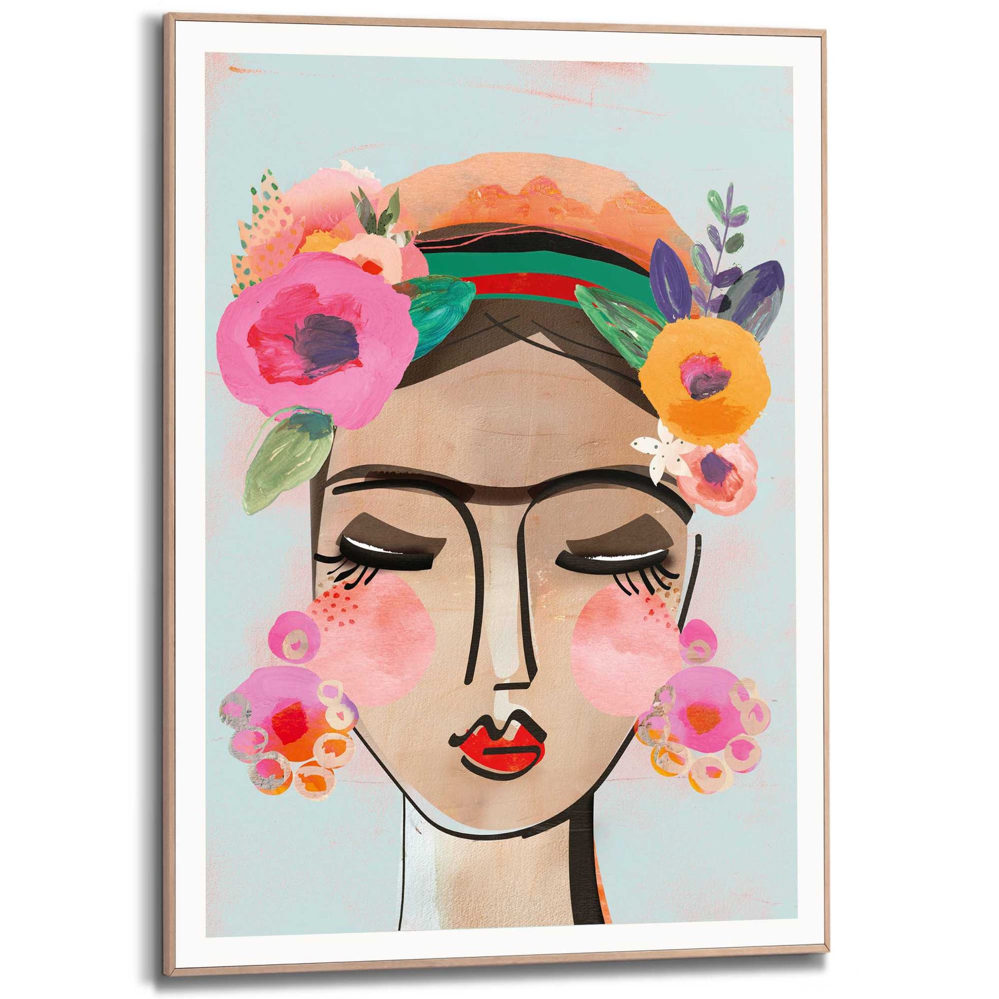 Framed in Wood Happy Portrait